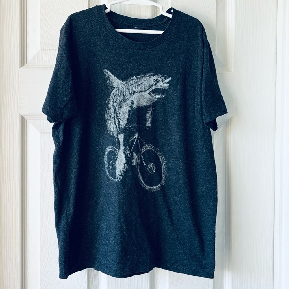 Boy Shark on Bicycle Tee